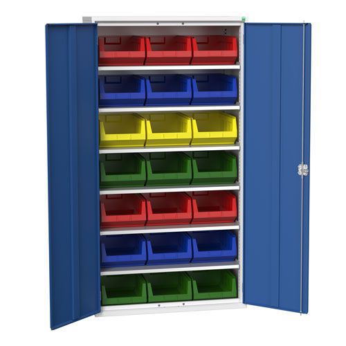 Bott Verso Workshop Storage Cabinet With 21 Bins HxW 2000x1050mm Bott Verso Workshop Storage Cabinet With 21 Bins HxW 2000x1050mm
