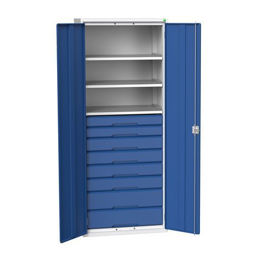 Bott Verso Multi Drawer/Shelves Kitted Metal Cabinet HxW 2000x800mm Bott Verso Multi Drawer/Shelves Kitted Metal Cabinet HxW 2000x800mm