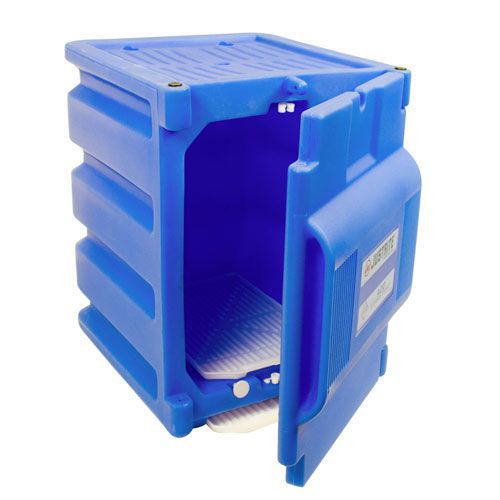 Countertop Plastic Corrosive chemical storage with door open. Countertop Plastic Corrosive chemical storage with door open.