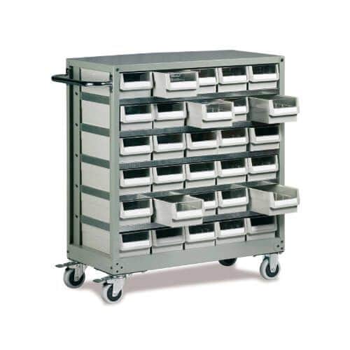 Bin Storage Mobile 30 Drawer Small Parts Cabinet At Rapid Racking