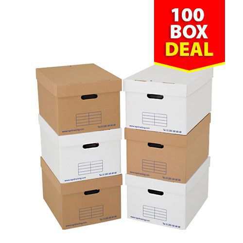 Archive Storage Boxes - Pack of 100 Archive Storage Boxes - Pack of 100