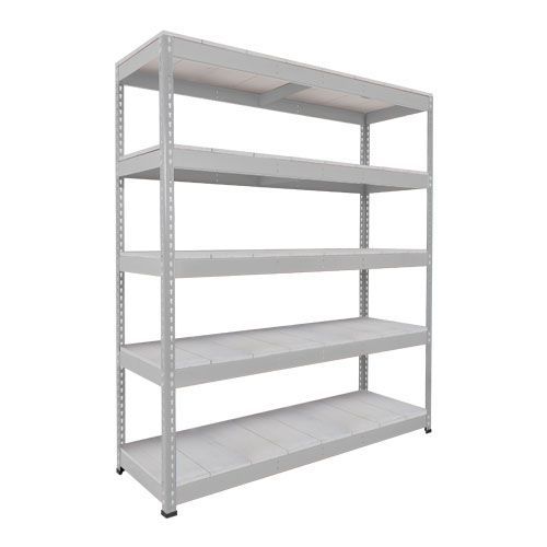 Rapid 1 Heavy Duty Shelving (2440h x 1525w) Grey - 5 Galvanized Shelves Rapid 1 Heavy Duty Shelving (2440h x 1525w) Grey - 5 Galvanized Shelves