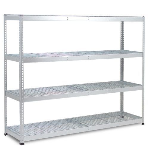 Rapid 1 Heavy Duty Shelving (1980h x 2440w) Galvanized - 4 Wire Mesh Shelves Rapid 1 Heavy Duty Shelving (1980h x 2440w) Galvanized - 4 Wire Mesh Shelves