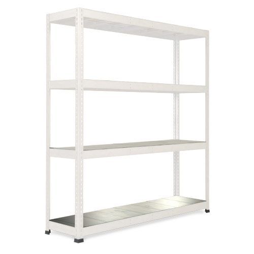 Rapid 1 LightGrey Shelving with 4 Galvanized Shelves (1980h x 1830w) Rapid 1 LightGrey Shelving with 4 Galvanized Shelves (1980h x 1830w)