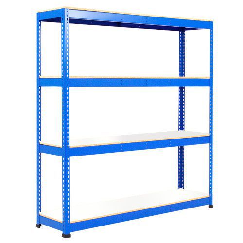 Rapid 1 Heavy Duty Shelving (2440h x 1525w) Blue - 4 Melamine Shelves