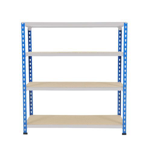 Rapid 2 Shelving (990h x 1220w) Blue & Grey - 4 Chipboard Shelves Rapid 2 Shelving (990h x 1220w) Blue & Grey - 4 Chipboard Shelves