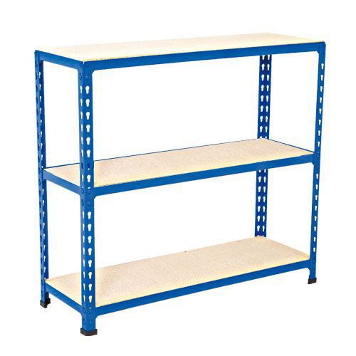 Rapid 2 Shelving (990h x 1220w) Blue - 3 Chipboard Shelves Rapid 2 Shelving (990h x 1220w) Blue - 3 Chipboard Shelves