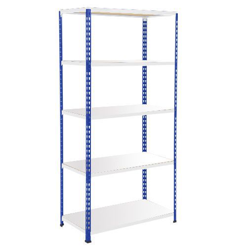Rapid 2 Shelving (1600h x 915w) Blue & Grey - 5 Melamine Shelves