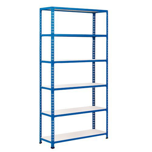 Rapid 2 Shelving (1600h x 1525w) Blue - 6 Melamine Shelves