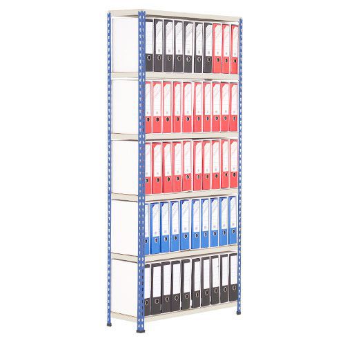 Lever arch file storage for 100 foolscap files at rapid racking