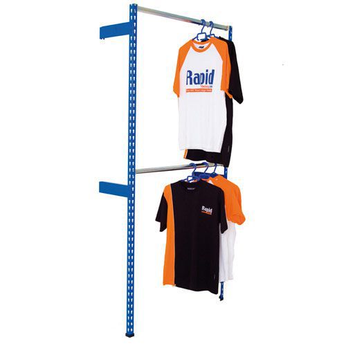 Rapid 2 Wall Fixed Garment Racking (1980h) With 2 Levels Rapid 2 Wall Fixed Garment Racking (1980h) With 2 Levels
