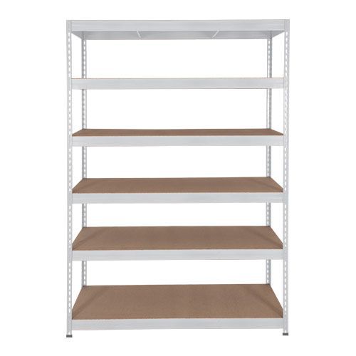 Rapid 3 Shelving (1600h x 1500w) Grey - 6 Fibreboard Shelves Rapid 3 Shelving (1600h x 1500w) Grey - 6 Fibreboard Shelves