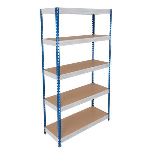 Rapid 3 Shelving (2000h x 1500w) Blue & Grey - 5 Fibreboard Shelves Rapid 3 Shelving (2000h x 1500w) Blue & Grey - 5 Fibreboard Shelves
