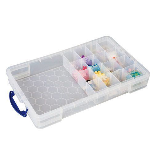 Plastic Boxes  20L Storage Boxes With Dividers - Rapid Racking