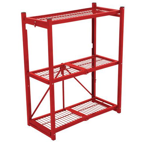Rapid folding shelving rapid racking
