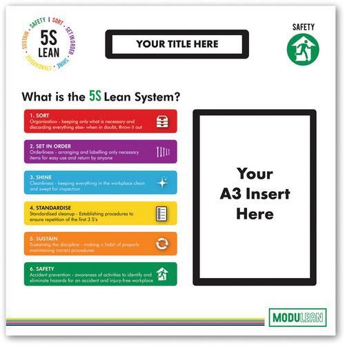 Shadow Lean Information Shadow Board - 5S Lean - White - Modulean Storage ...