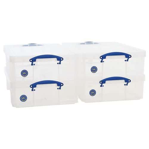 33 L Clear Really Useful Box Pack of 4