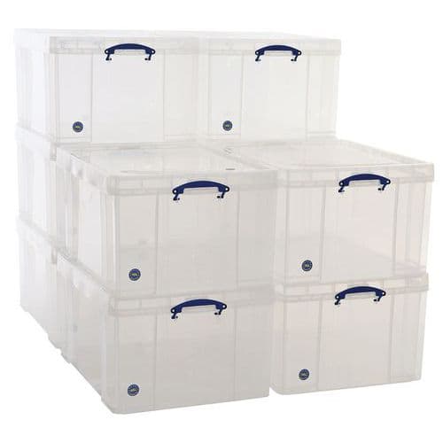 145 L Clear Really Useful Box Pallet Buy of 10