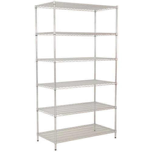 Chrome 6 Shelf Shelving Bay OFFER Chrome 6 Shelf Shelving Bay OFFER