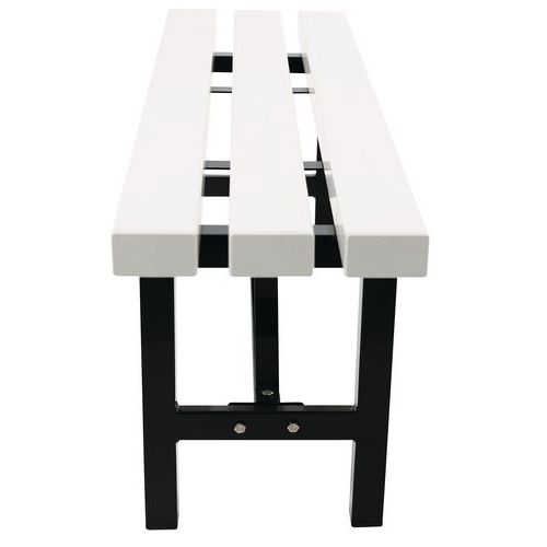 Changing Room Bench - White PVC Slats - School/Gym - Manutan Expert ...
