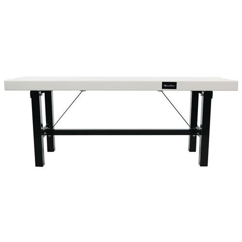 Changing Room Bench - White PVC Slats - School/Gym - Manutan Expert ...