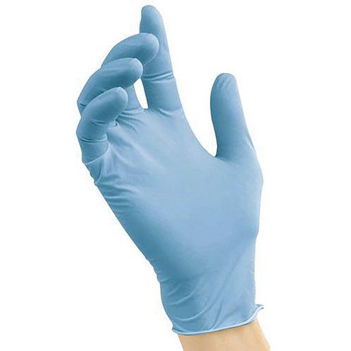 Disposable nitrile examination gloves