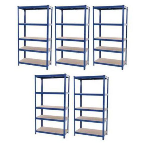 5 Bay Offer -  Budget Shelving - Blue - 1720h 900w with 5 Shelves