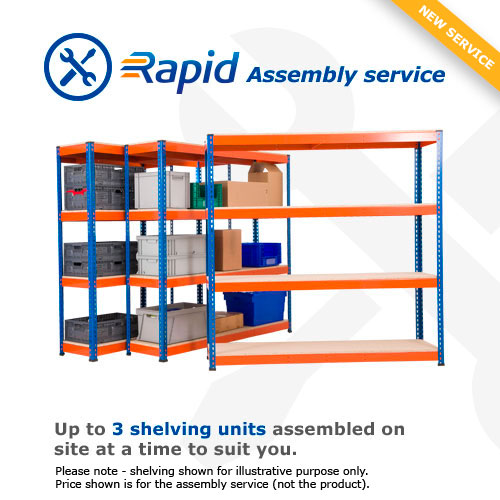 Rapid Assembly 3 Bay Kit – We’ll build the shelving for you Rapid Assembly 3 Bay Kit – We’ll build the shelving for you