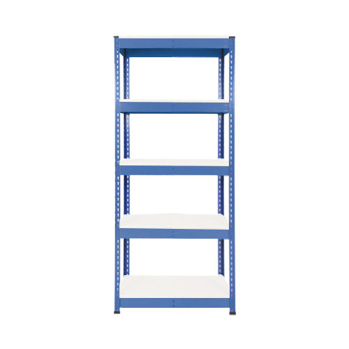Rapid 1 Heavy Duty Shelving (1980h x 915w) Blue - 5 Melamine Shelves Rapid 1 Heavy Duty Shelving (1980h x 915w) Blue - 5 Melamine Shelves