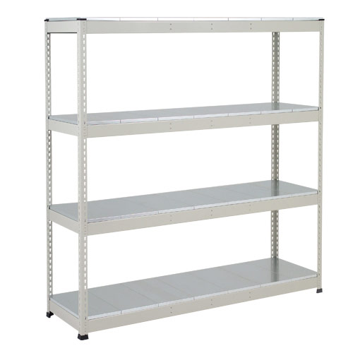 Rapid 1 Heavy Duty Shelving (1980h x 1220w) Grey - 5 Galvanized Shelves Rapid 1 Heavy Duty Shelving (1980h x 1220w) Grey - 5 Galvanized Shelves
