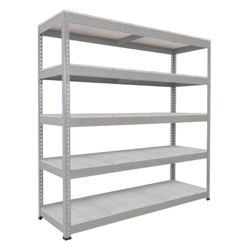 Rapid 1 Heavy Duty Shelving (1980h x 1830w) Grey - 5 Galvanized Shelves Rapid 1 Heavy Duty Shelving (1980h x 1830w) Grey - 5 Galvanized Shelves