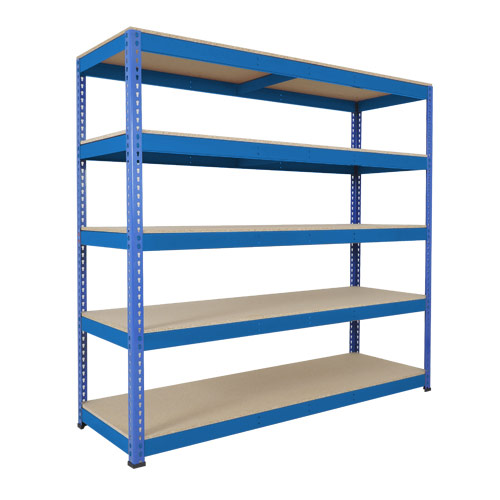 Rapid 1 Heavy Duty Shelving (1980h x 2134w) Blue - 5 Chipboard Shelves Rapid 1 Heavy Duty Shelving (1980h x 2134w) Blue - 5 Chipboard Shelves