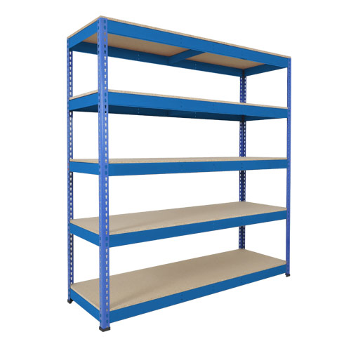 Rapid 1 Heavy Duty Shelving (2440h x 1830w) Blue - 5 Chipboard Shelves Rapid 1 Heavy Duty Shelving (2440h x 1830w) Blue - 5 Chipboard Shelves