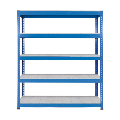 Rapid 1 Heavy Duty Shelving (2440h x 1830w) Blue - 5 Galvanized Shelves Rapid 1 Heavy Duty Shelving (2440h x 1830w) Blue - 5 Galvanized Shelves