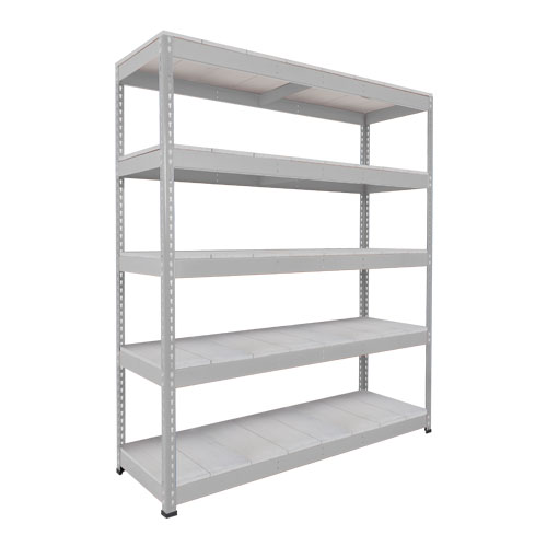 Rapid 1 Heavy Duty Shelving (2440h x 1525w) Grey - 5 Galvanized Shelves Rapid 1 Heavy Duty Shelving (2440h x 1525w) Grey - 5 Galvanized Shelves