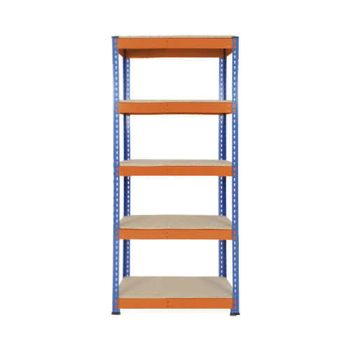 Rapid 1 Shelving (1980h x 915w) Blue & Orange - 5 Chipboard Shelves Rapid 1 Shelving (1980h x 915w) Blue & Orange - 5 Chipboard Shelves