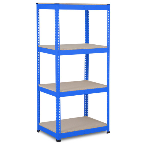 Rapid 1 Shelving (1980h x 915w) Blue - 4 Chipboard Shelves Rapid 1 Shelving (1980h x 915w) Blue - 4 Chipboard Shelves