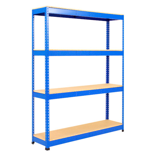 Rapid 1 Shelving (1980h x 1220w) Blue - 4 Chipboard Shelves Rapid 1 Shelving (1980h x 1220w) Blue - 4 Chipboard Shelves