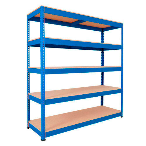 Rapid 1 Shelving (2440h x 1525w) Blue - 5 Chipboard Shelves Rapid 1 Shelving (2440h x 1525w) Blue - 5 Chipboard Shelves
