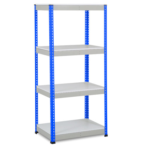 Rapid 1 Heavy Duty Shelving (1980h x 915w) Blue & Grey - 4 Melamine Shelves Rapid 1 Heavy Duty Shelving (1980h x 915w) Blue & Grey - 4 Melamine Shelves