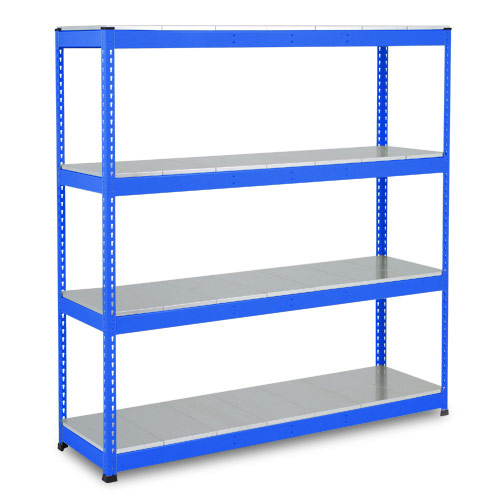Rapid 1 Heavy Duty Shelving (1980h x 1220w) Blue - 4 Galvanized Shelves Rapid 1 Heavy Duty Shelving (1980h x 1220w) Blue - 4 Galvanized Shelves