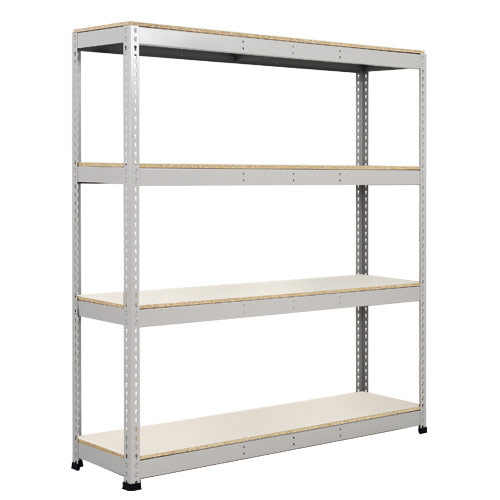 Rapid 1 Heavy Duty Shelving (1980h x 1830w) Grey - 4 Melamine Shelves Rapid 1 Heavy Duty Shelving (1980h x 1830w) Grey - 4 Melamine Shelves