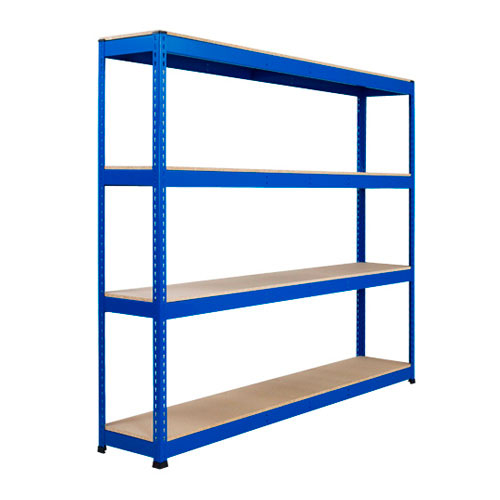 Rapid 1 Heavy Duty Shelving (1980h x 2134w) Blue- 4 Chipboard Shelves Rapid 1 Heavy Duty Shelving (1980h x 2134w) Blue- 4 Chipboard Shelves