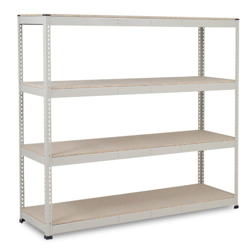 Rapid 1 Heavy Duty Shelving (1980h x 2134w) Grey - 4 Chipboard Shelves Rapid 1 Heavy Duty Shelving (1980h x 2134w) Grey - 4 Chipboard Shelves