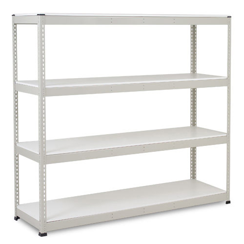 Rapid 1 Heavy Duty Shelving (1980h x 2134w) Grey - 4 Melamine Shelves Rapid 1 Heavy Duty Shelving (1980h x 2134w) Grey - 4 Melamine Shelves