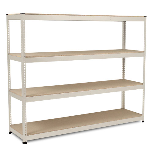 Rapid 1 Heavy Duty Shelving (1980h x 2440w) Grey - 4 Chipboard Shelves Rapid 1 Heavy Duty Shelving (1980h x 2440w) Grey - 4 Chipboard Shelves