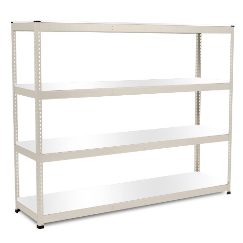 Rapid 1 Heavy Duty Shelving (1980h x 2440w) Grey - 4 Melamine Shelves Rapid 1 Heavy Duty Shelving (1980h x 2440w) Grey - 4 Melamine Shelves