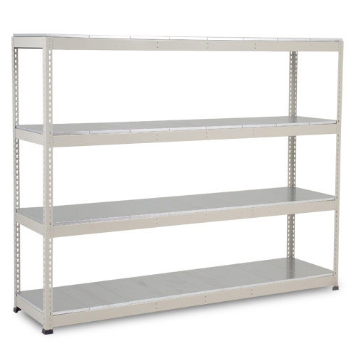 Rapid 1 Heavy Duty Shelving (2440h x 2440w) Grey - 4 Galvanized Shelves Rapid 1 Heavy Duty Shelving (2440h x 2440w) Grey - 4 Galvanized Shelves