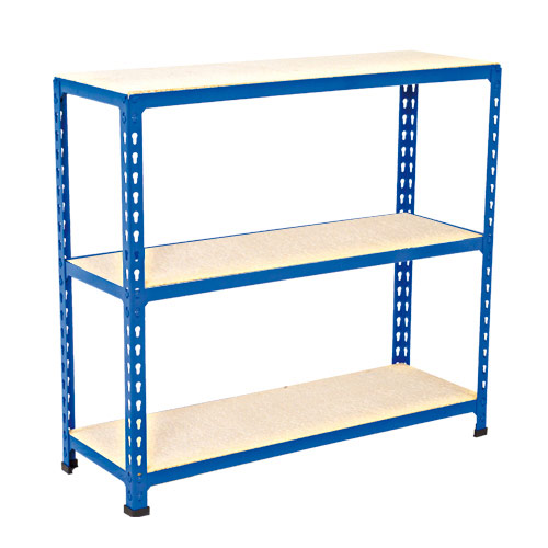 Rapid 2 Shelving (990h x 1220w) Blue - 3 Chipboard Shelves Rapid 2 Shelving (990h x 1220w) Blue - 3 Chipboard Shelves