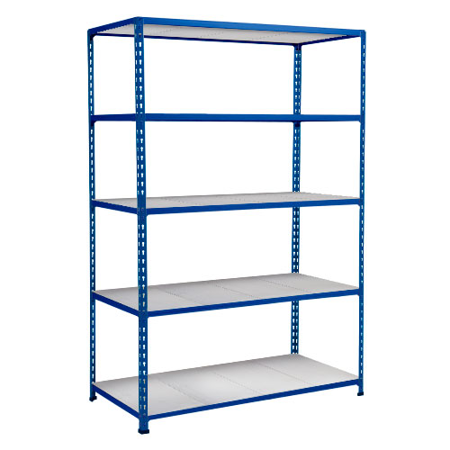 Rapid 2 Shelving (1600h x 1220w) Blue - 5 Galvanized Shelves Rapid 2 Shelving (1600h x 1220w) Blue - 5 Galvanized Shelves
